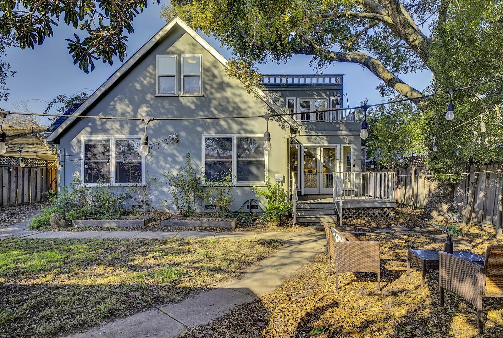 Daytime exterior converted to twilight, before