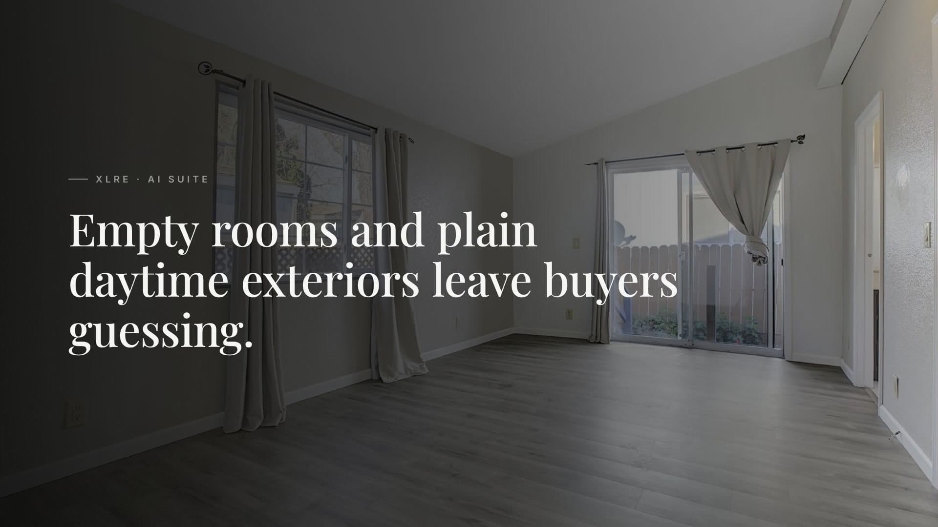 XLRE AI Suite — virtual staging, declutter, and twilight